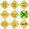 United States warning MUTCD road signs