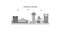 United States, Wichita city skyline isolated vector illustration, icons
