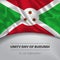 Unity day of Burundi greeting card, banner vector illustration