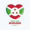 Unity Day Burundi poster vector illustration