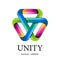 Unity multicolor triangle icon