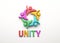 Unity People Group. 3D Render Illustration