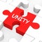 Unity Puzzle Shows Team Teamwork Or Collaboration