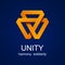 Unity triangle orange icon