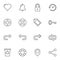 Universal Basic line icons set