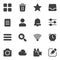 Universal basic vector icons set