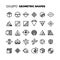 Universal black and white geometric vector shapes isolated for graphic design