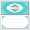 Universal blue invitation card