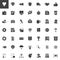 Universal business vector icons set