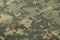 Universal camouflage pattern, army combat uniform digital camo, USA military ACU macro closeup, detailed large rip-stop fabric