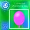 Universal Childrens Day. Air balloon. Calendar. Holidays Around the World. Event of each day. Green blur background - name, date i