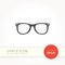 Universal flat glasses icon