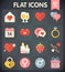 Universal Flat Icons for Valentines Day