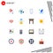 Universal Icon Symbols Group of 16 Modern Flat Colors of china, water, phone, humid, samsung