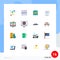 Universal Icon Symbols Group of 16 Modern Flat Colors of edit tool, tool, paper, design, cup