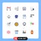 Universal Icon Symbols Group of 16 Modern Flat Colors of mobile, device, bank, monitor, safe box