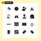 Universal Icon Symbols Group of 16 Modern Solid Glyphs of plumbing, bathroom, follow, aroma, oil