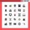 Universal Icon Symbols Group of 25 Modern Filled line Flat Colors of design, web, advertising, page, commercial