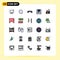 Universal Icon Symbols Group of 25 Modern Filled line Flat Colors of scooter, decryption, hang, data, analysis