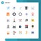 Universal Icon Symbols Group of 25 Modern Flat Colors of human, abilities, hot, gas station, ecology