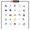 Universal Icon Symbols Group of 25 Modern Flat Colors of tools, industry, security, construction, holding