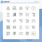 Universal Icon Symbols Group of 25 Modern Lines of creative, partners, ok, handshake, cooperation