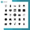 Universal Icon Symbols Group of 25 Modern Solid Glyphs of park, lifesaver, hospital, case, briefcase