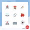 Universal Icon Symbols Group of 9 Modern Flat Colors of human, arrow, desk, hardware, supplies