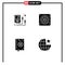 Universal Icon Symbols Group of Modern Solid Glyphs of ammeter, flower, multi meter, fan, spring