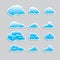 Universal icons clouds - Set (Weather)