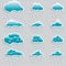 Universal icons clouds - Set (Weather)