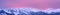 Universal Linkedin banner 4x1 with pink sunset over the alps for any profession
