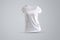 Universal mockup with shape of the white female t-shirt on the