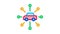 universal network of cars Icon Animation