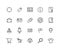 Universal Outline Icons For Web and Mobile. Contains such Icons as Pin, Clip, Yacht, Gamepad, Search and more. Editable