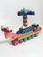 Universal plastic interocking modular construction building toy brick blocks system