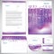 Universal purple corporate identity template.