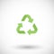 Universal recycling symbol flat icon