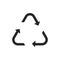 Universal recycling symbol flat icon