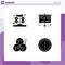 Universal Solid Glyph Signs Symbols of fund, japanese, money, school, details