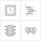 Universal Symbols of 4 Modern Line Icons of watch, traffic, arrow, direction, travel