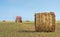 Universal tractor harvesting straw.