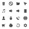 Universal web essentials vector icons set