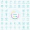 Universal Web And Internet Finance Line Icons Set. Web, Blog And Social Media Buttons. Vector Illusitration Isolated On