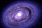 Universe. Black hole. Galaxy. Universe with rotating spiral galaxy in the center. Milky way galaxy with stars