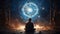 Universe energy spirituality yoga meditating fantasy lotus zen galaxy fitness star space silhouette
