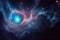 Universe galaxy black hole science fiction background. Space abstract backdrop