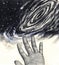 Universe, hand, reaching for the stars