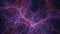 Universe map illustration of matter distribution in space, purple cosmic web of galaxy filaments