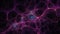 Universe map illustration of matter distribution in space, purple cosmic web of galaxy filaments